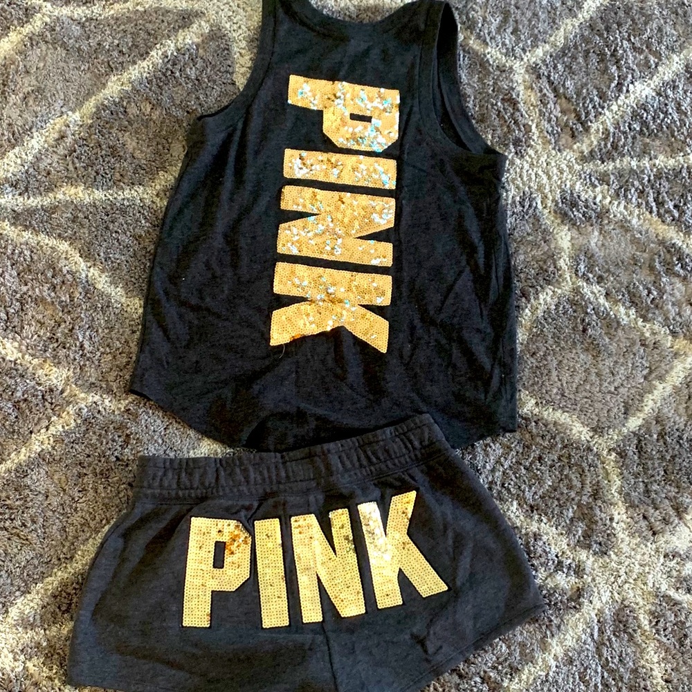 VS PINK full bling logo set 😊💕